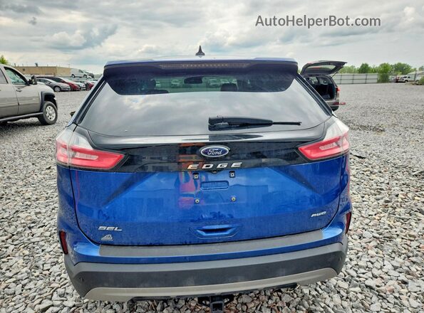 2FMPK4J90MBA59269 2021 FORD EDGE Blue Вид ззаду