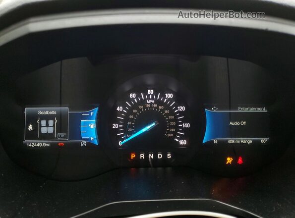 2FMPK4J90NBA53909 2022 FORD EDGE Black Widok zestawu wskaźników