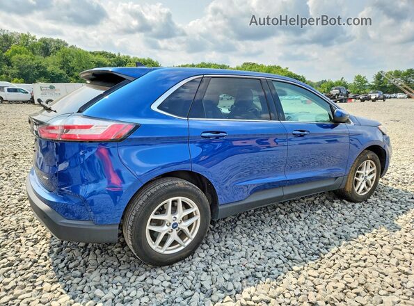 2FMPK4J90NBA72590 2022 FORD EDGE Blue Trasero derecho