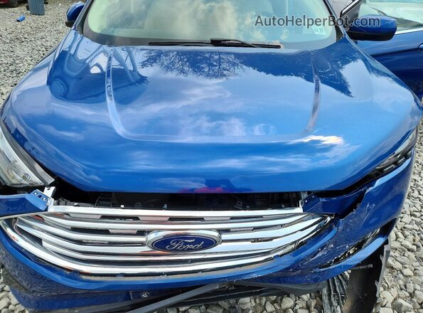 2FMPK4J90NBA72590 2022 FORD EDGE Blue Vista del compartimento del motor