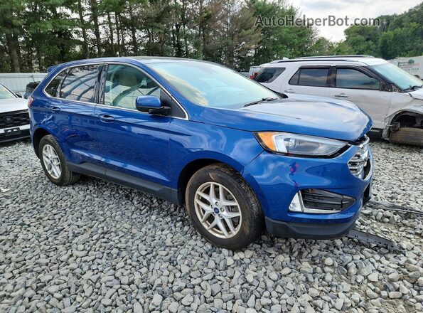 2FMPK4J90NBA72590 2022 FORD EDGE Blue Delantero derecho