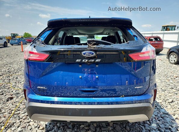 2FMPK4J90NBA85307 2022 FORD EDGE Blue Widok z tyłu