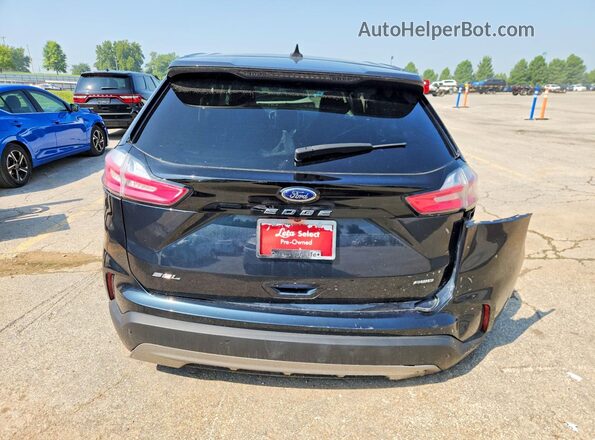 2FMPK4J90PBA44842 2023 FORD EDGE Blue Вид ззаду