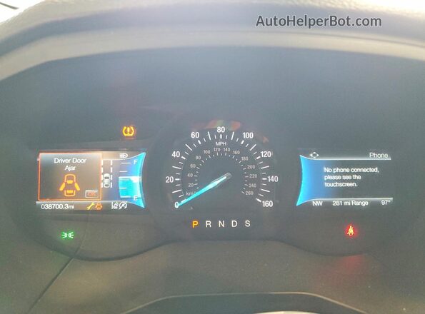 2FMPK4J90RBA67718 2024 FORD EDGE Gray Instrument cluster view