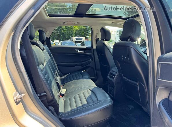 2FMPK4J91HBC01084 2017 FORD EDGE Tan Vista interior delantera