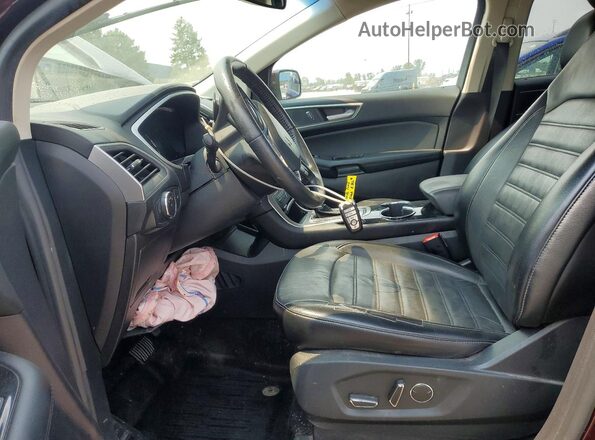2FMPK4J91JBC59279 2018 FORD EDGE Burgundy წინა სალონის ხედი