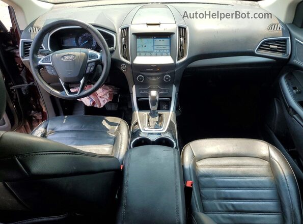 2FMPK4J91JBC59279 2018 FORD EDGE Burgundy წინა პანელის ხედი