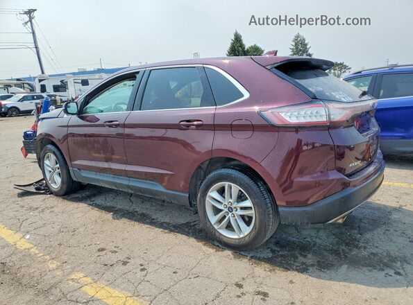 2FMPK4J91JBC59279 2018 FORD EDGE Burgundy უკანა მარცხენა