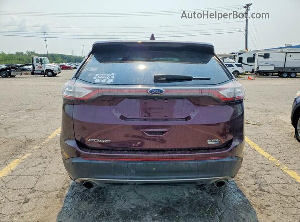 2FMPK4J91JBC59279 2018 FORD EDGE Burgundy უკანა ხედი