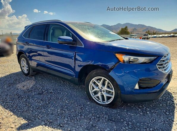 2FMPK4J91NBA22460 2022 FORD EDGE Blue Delantero derecho