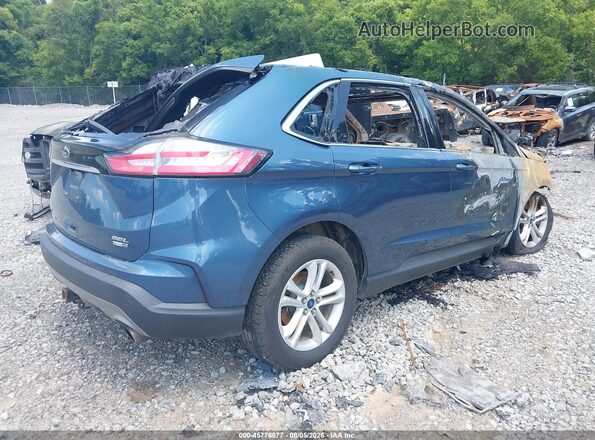 2FMPK4J92KBC25174 2019 FORD EDGE Blue Tył prawy