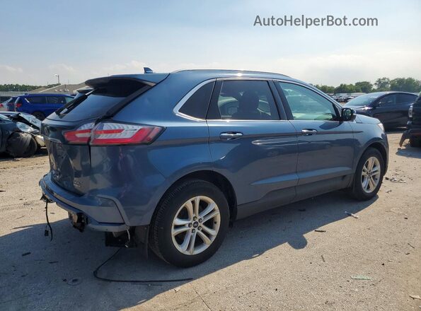2FMPK4J92KBC46445 2019 FORD EDGE Blue Задня права чверть