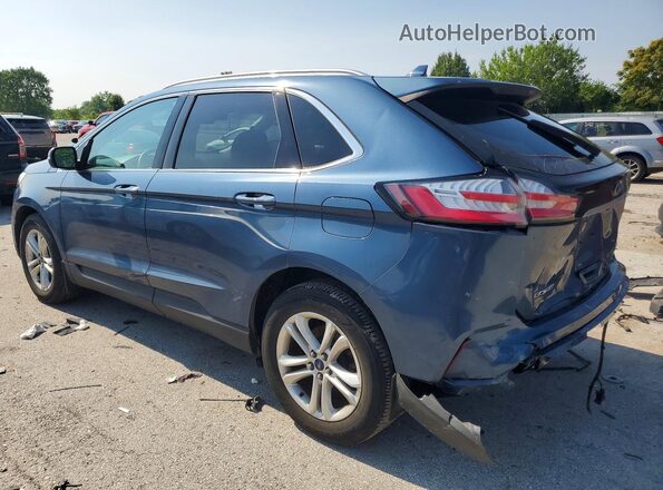 2FMPK4J92KBC46445 2019 FORD EDGE Blue Задня ліва чверть