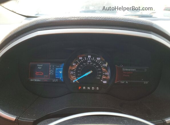 2FMPK4J92KBC46445 2019 FORD EDGE Blue Вид щитка приладів