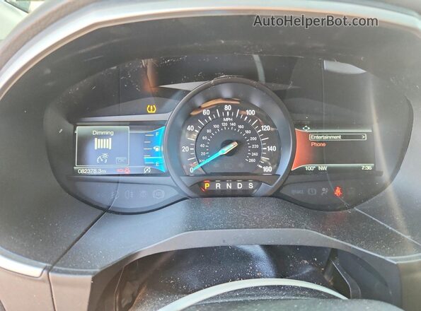 2FMPK4J92LBA85189 2020 FORD EDGE Серебряный Вид щитка приборов