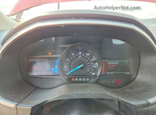 2FMPK4J92LBA94796 2020 FORD EDGE Красный Вид щитка приборов