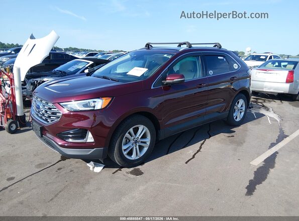 2FMPK4J92LBB57007 2020 FORD EDGE Maroon Front left