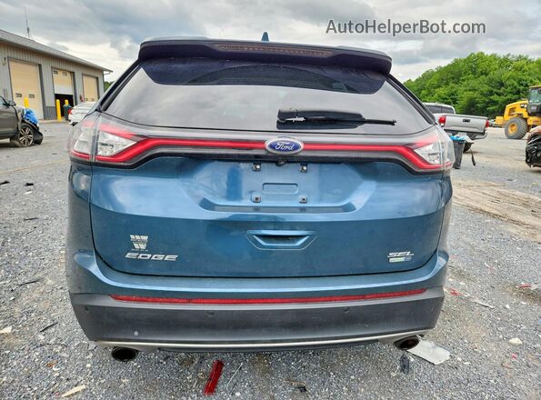 2FMPK4J93GBB02197 2016 FORD EDGE Blue Rear view