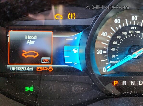 2FMPK4J93HBB09510 2017 FORD EDGE Red Instrument cluster view
