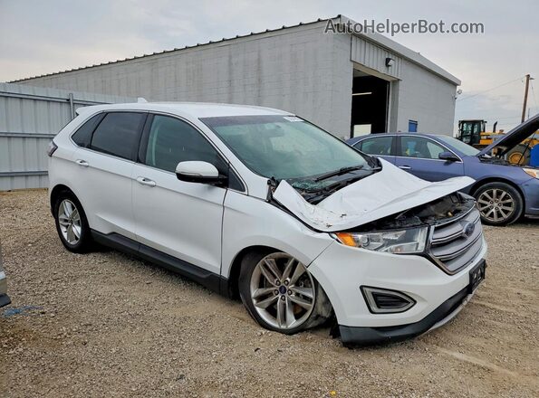 2FMPK4J93HBB30440 2017 FORD EDGE White Delantero derecho
