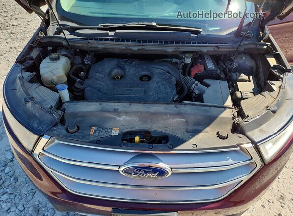 2FMPK4J93HBC21093 2017 FORD EDGE Maroon Vista del compartimento del motor