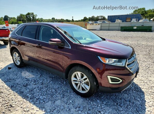 2FMPK4J93HBC21093 2017 FORD EDGE Maroon Delantero derecho
