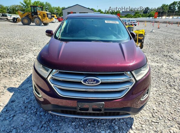 2FMPK4J93HBC21093 2017 FORD EDGE Maroon Vista frontal