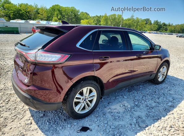 2FMPK4J93HBC21093 2017 FORD EDGE Maroon Trasero derecho