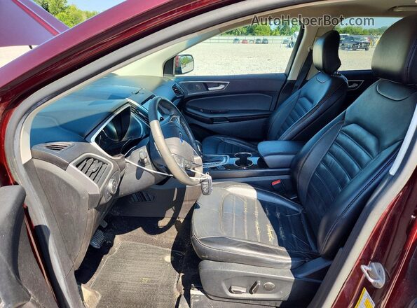 2FMPK4J93HBC21093 2017 FORD EDGE Maroon Vista interior delantera