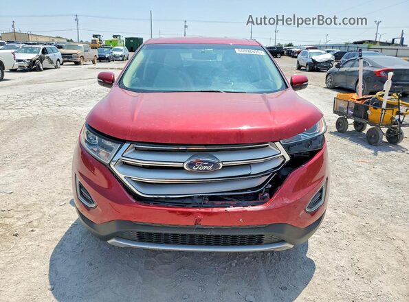 2FMPK4J93JBC19737 2018 FORD EDGE Red Front view