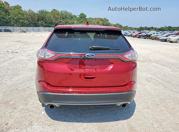 2FMPK4J93JBC19737 2018 FORD EDGE Red Rear view