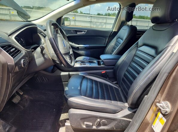 2FMPK4J93KBB34494 2019 FORD EDGE Beige Вид салону спереду