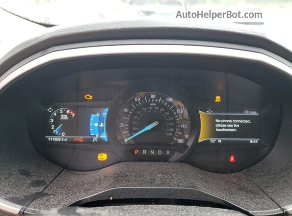 2FMPK4J93KBC71063 2019 FORD EDGE White Вид щитка приладів