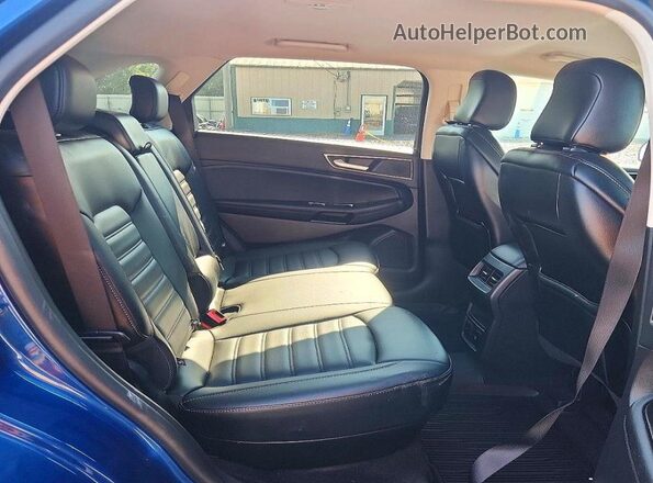 2FMPK4J93LBA89462 2020 FORD EDGE Blue Rear seats view