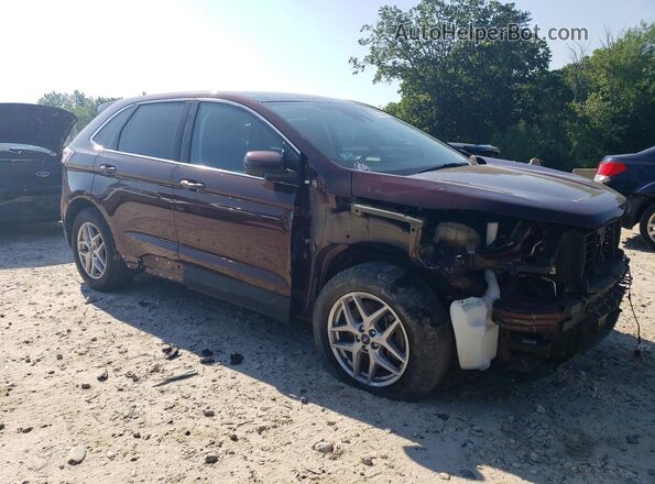 2FMPK4J93MBA35581 2021 FORD EDGE Burgundy Передня права чверть