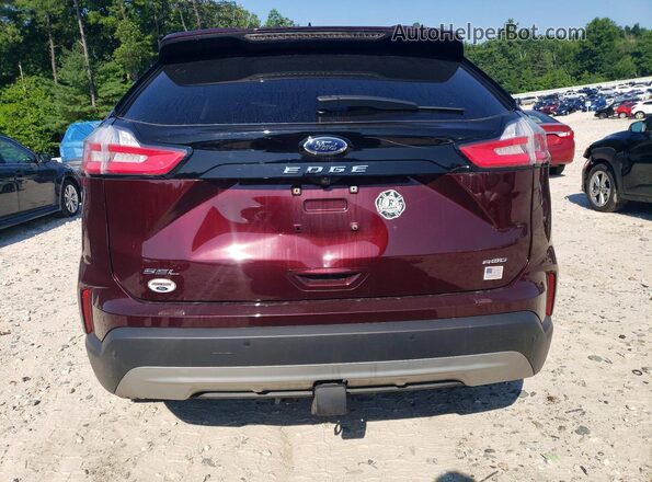 2FMPK4J93MBA35581 2021 FORD EDGE Burgundy Вид ззаду