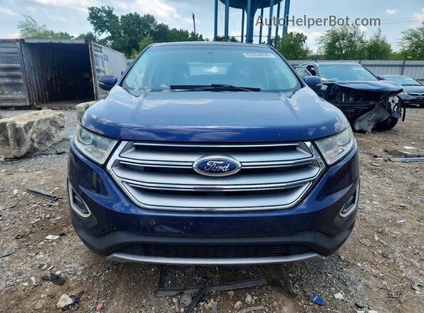 2FMPK4J94GBC05676 2016 FORD EDGE Blue Widok z przodu