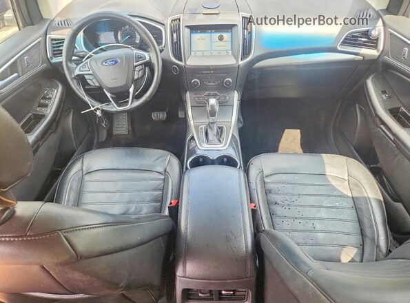 2FMPK4J94GBC05676 2016 FORD EDGE Blue Widok deski rozdzielczej