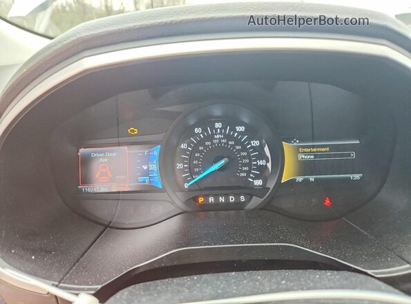 2FMPK4J94GBC41349 2016 FORD EDGE White Вид щитка приладів