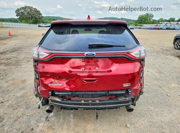 2FMPK4J94GBC50990 2016 FORD EDGE Red უკანა ხედი