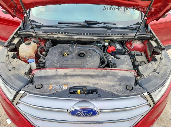 2FMPK4J94GBC50990 2016 FORD EDGE Red ძრავის განყოფილების ხედი