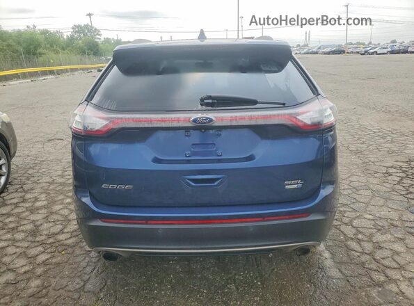 2FMPK4J94HBC42292 2017 FORD EDGE Blue უკანა ხედი