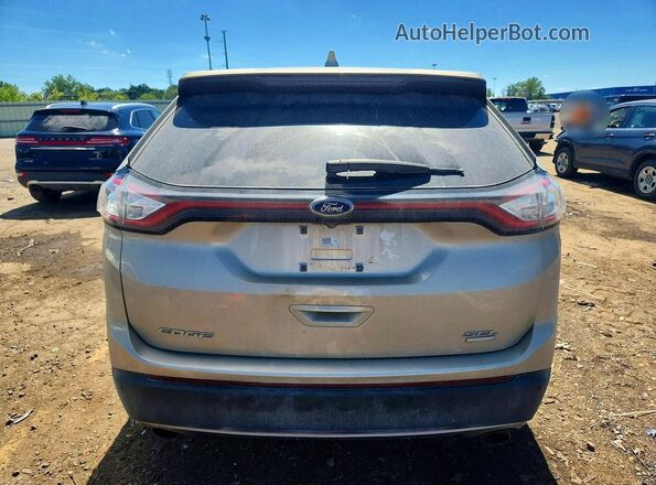 2FMPK4J94JBC43657 2018 FORD EDGE Tan უკანა ხედი