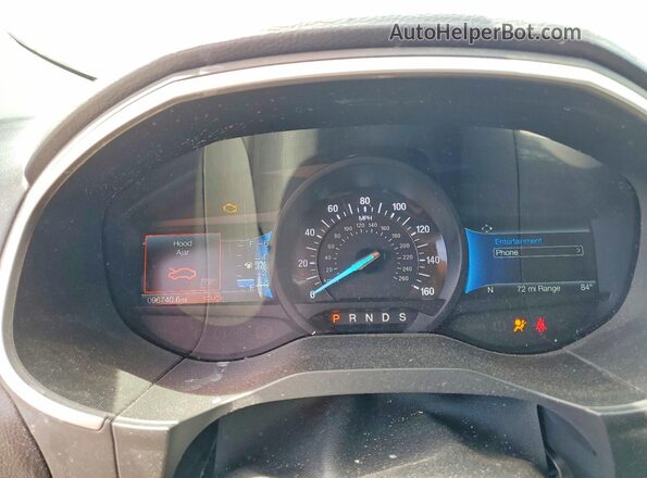 2FMPK4J94MBA22712 2021 FORD EDGE Silver Вид щитка приладів