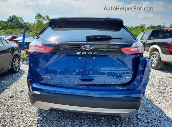 2FMPK4J94MBA55600 2021 FORD EDGE Blue Հետևի տեսք