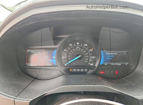 2FMPK4J94NBA53797 2022 FORD EDGE Silver Instrument cluster view