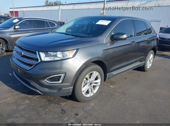 2FMPK4J95GBB30762 2016 FORD EDGE Gray Передня ліва чверть