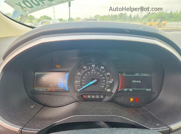 2FMPK4J95GBB82117 2016 FORD EDGE Blue Вид щитка приладів
