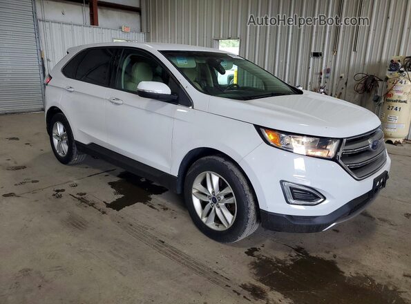 2FMPK4J95GBC16038 2016 FORD EDGE White Delantero derecho