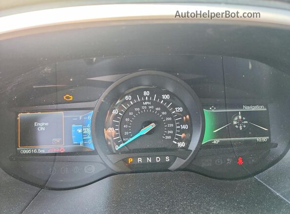 2FMPK4J95GBC40713 2016 FORD EDGE Teal Widok zestawu wskaźników